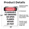 Signmission Flammable No Smoking Or Open Flames Danger Sign, Vinyl Decal, 18in W x 24in L, 2PK OS-2PACK-DS-D-1824-V-2366 - alternate 6